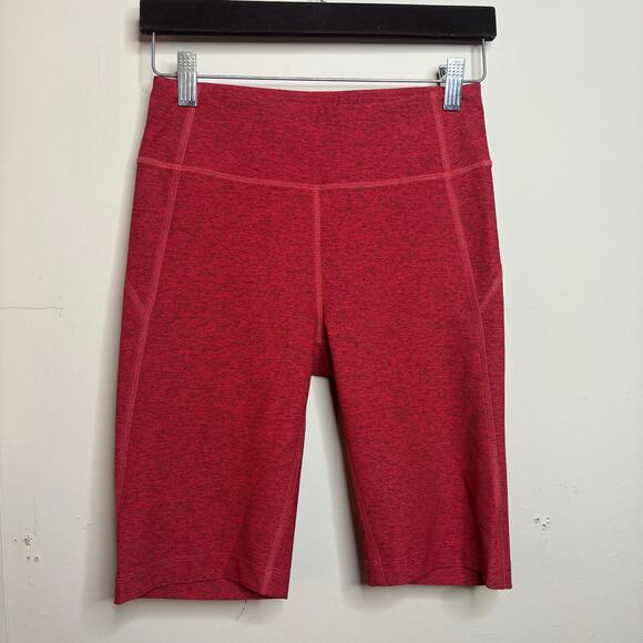 Outdoor Voices red high waist biker shorts activewear gym workout women's small - Picture 2 of 6